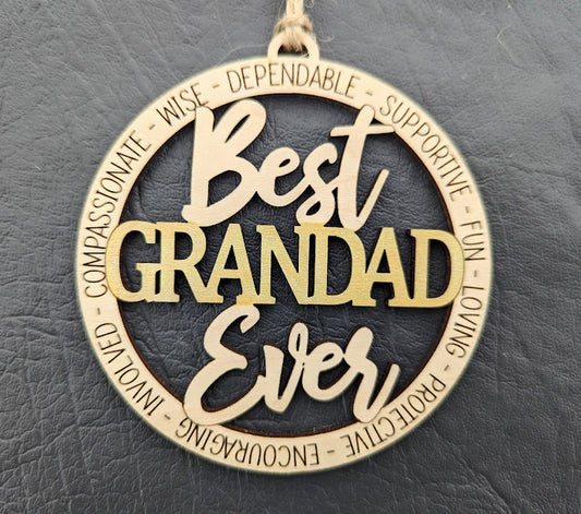 Best Granddad ever ornament svg