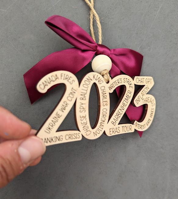 2023 year in review ornament SVG