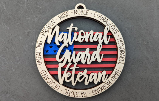 National Guard veteran ornament/car charm digital file