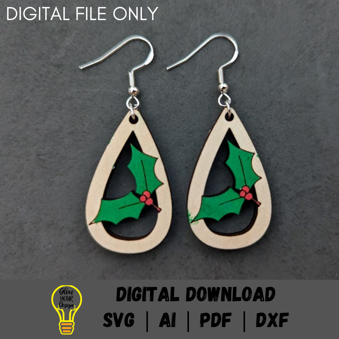 Christmas earring SVG bundle