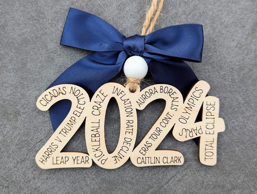 2024 year in review ornament SVG - 2 versions included