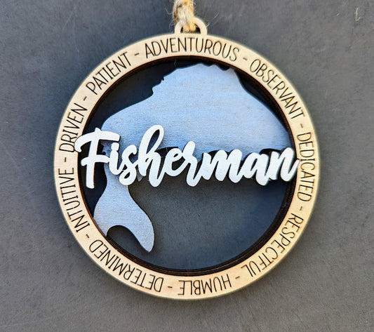 Fisherman ornament SVG