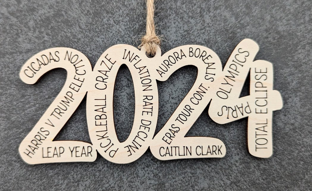 2024 year in review ornament SVG - 2 versions included