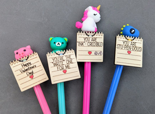 Pen or pencil tags - Classroom Valentine SVG