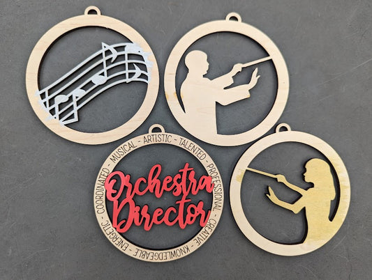 Orchestra Director SVG - Gift for musical conductor