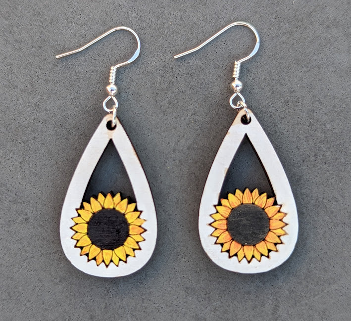 Sunflower Earring SVG