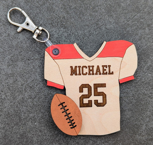 Football Duffel Bag Tag SVG