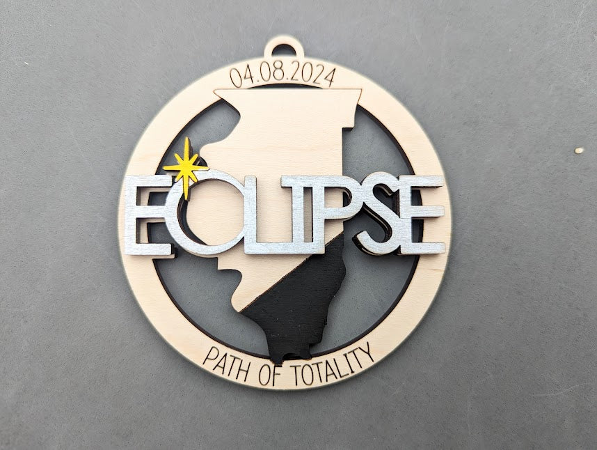 Illinois 2024 Eclipse Keepsake SVG