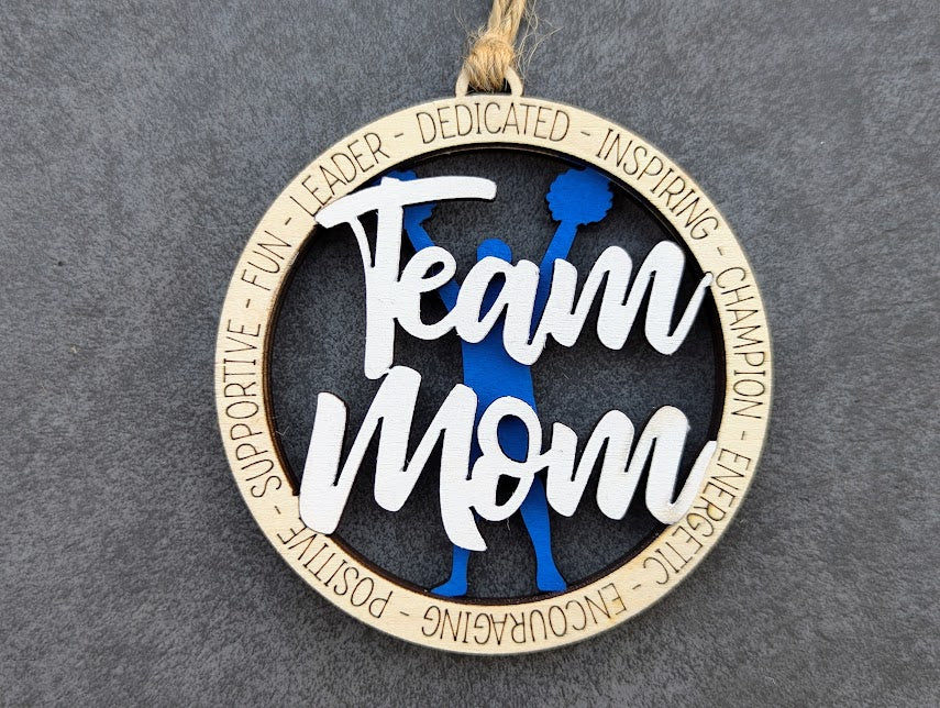 Cheer Mom Team Mom ornament SVG