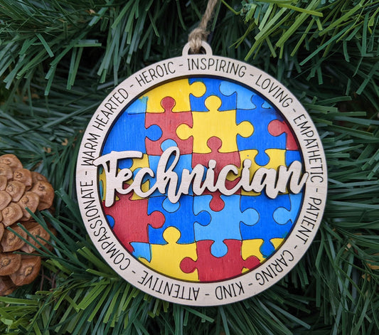 Autism Behavioral Technician ornament SVG digital file