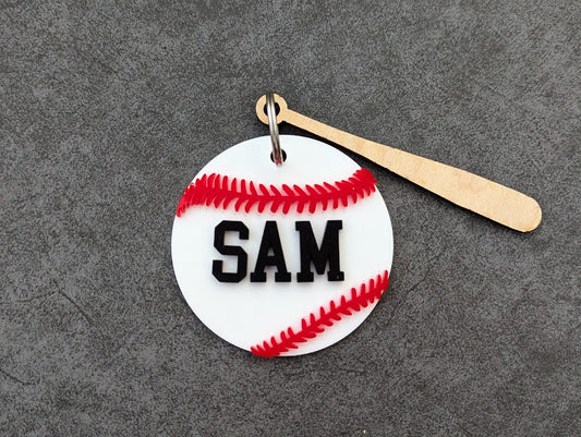 Baseball Duffel Bag Tag SVG