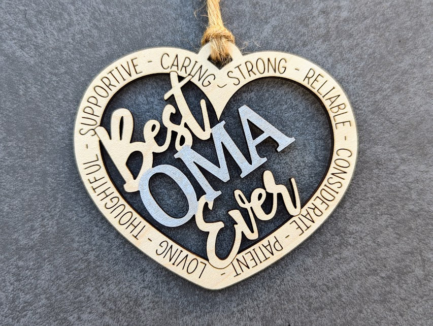 Best Oma Ever SVG - Ornament gift for Grandma