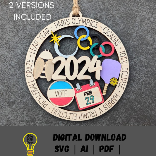 2024 year in review ornament SVG