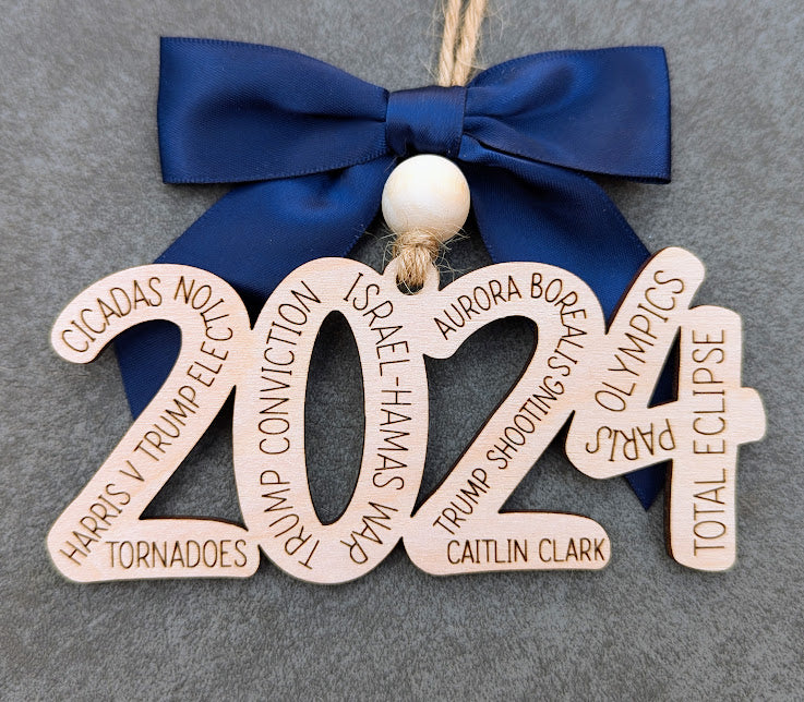 2024 year in review ornament SVG - 2 versions included