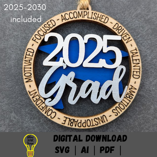 2025 Grad ornament svg