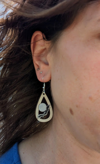 Halloween bat earrings SVG