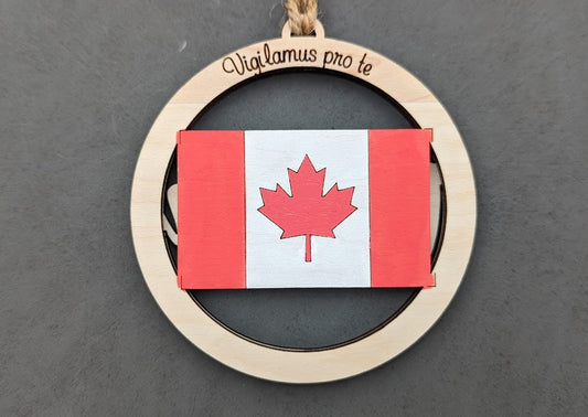 Canadian Veteran Ornament or Car Charm SVG file