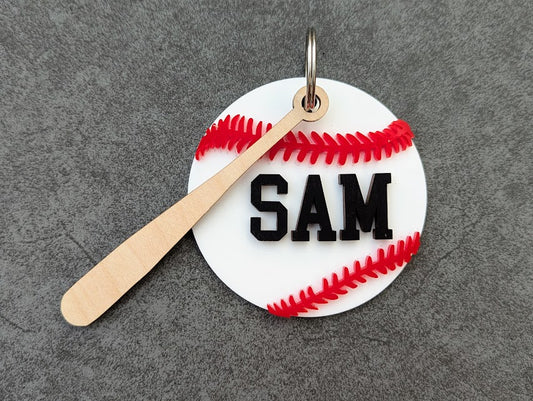 Baseball Duffel Bag Tag SVG