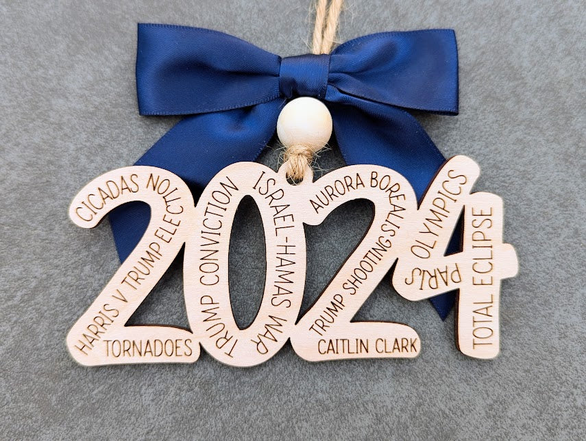 2024 year in review ornament SVG - 2 versions included