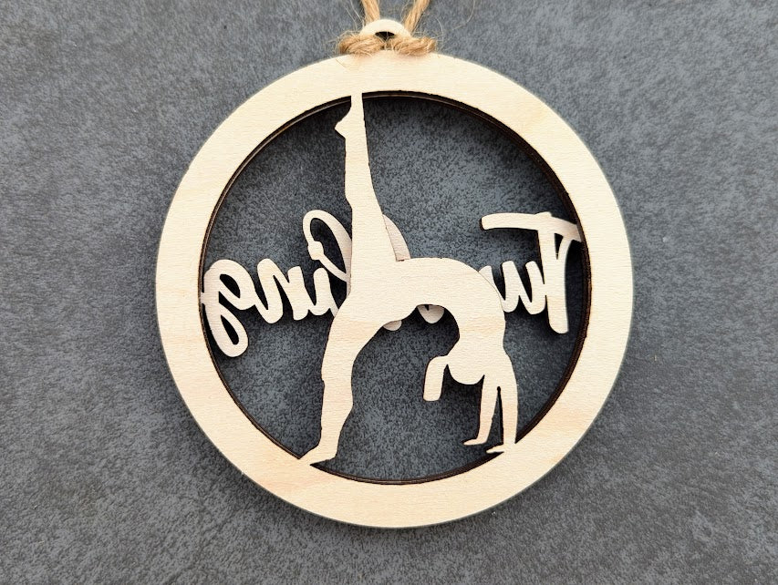 Tumbling SVG - Gymnast Ornament Car Charm SVG