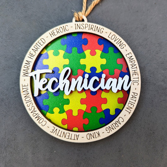 Autism Behavioral Technician ornament SVG digital file