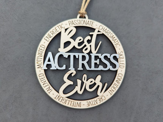 Best Actor, Best Actress Ever Ornament or Car Charm SVG Digital Download