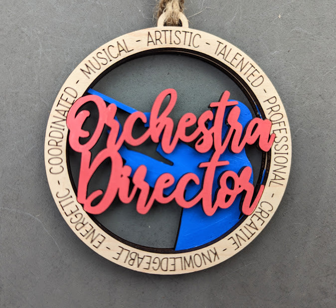 Orchestra Director SVG - Gift for musical conductor