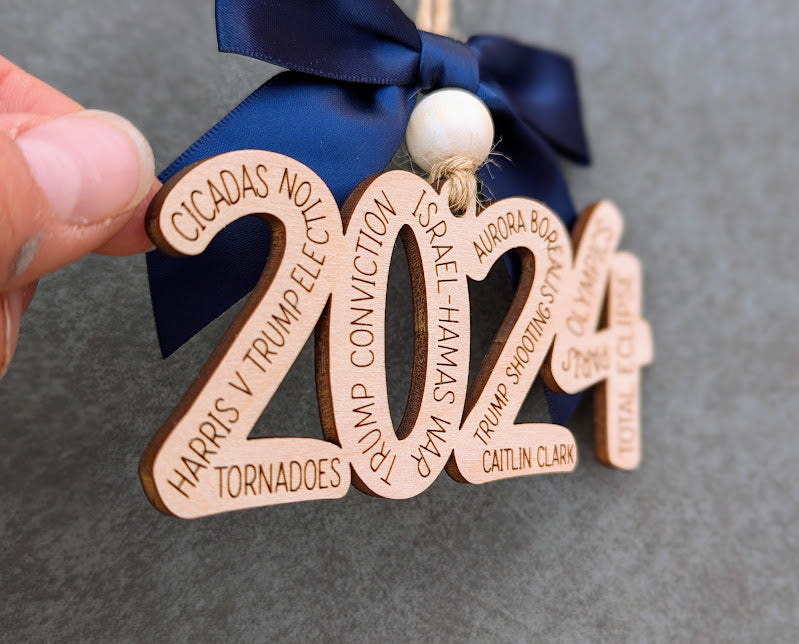 2024 year in review ornament SVG - 2 versions included