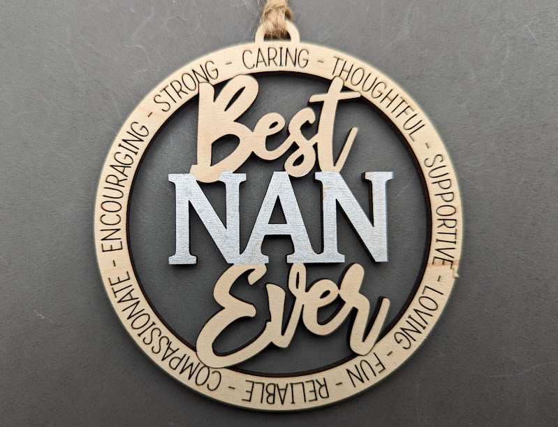 Best Nan and Pop Digital Download Ornament SVG
