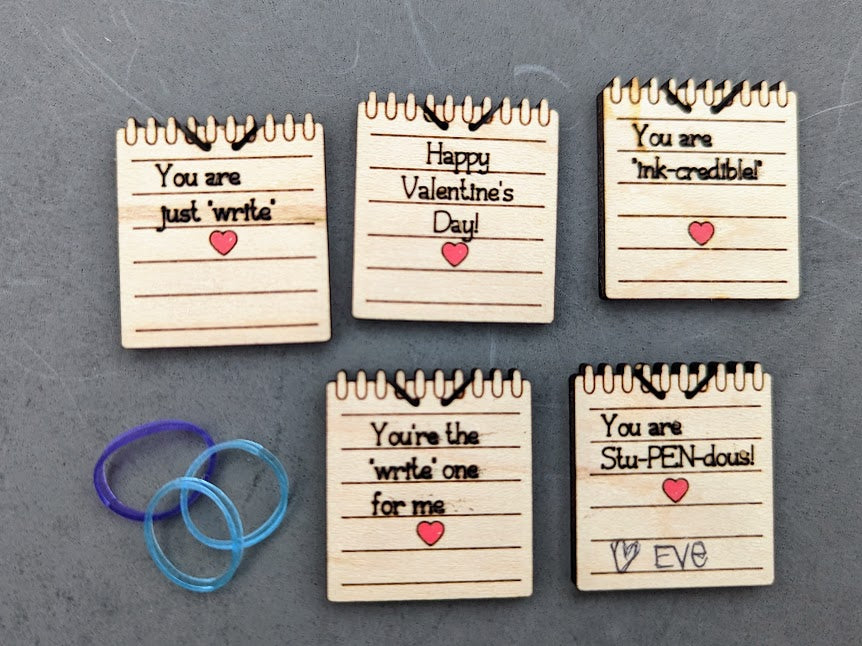 Pen or pencil tags - Classroom Valentine SVG