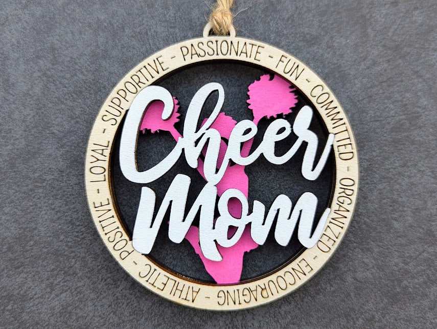 Cheer Mom Team Mom ornament SVG