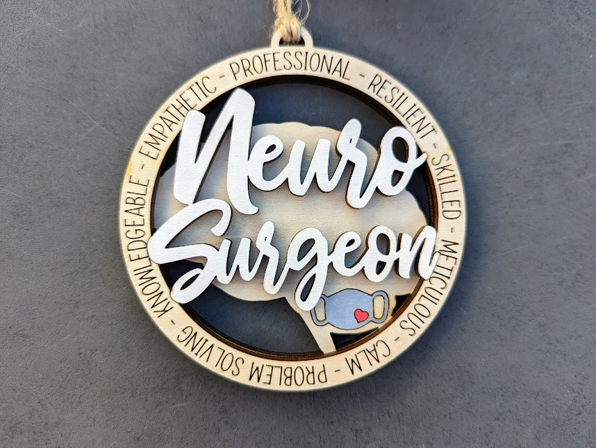 Neurosurgeon svg - Car charm or ornament digital file