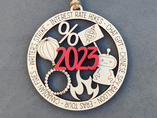 2023 year in review ornament SVG