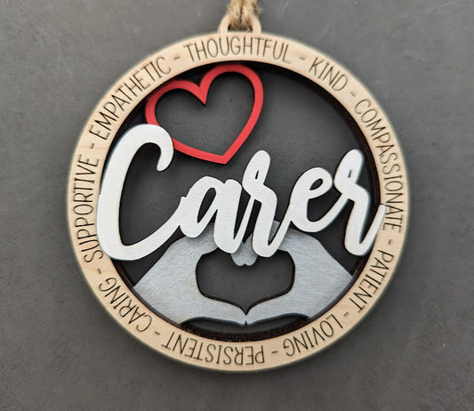 Support worker and Carer Ornament SVG laser cut file