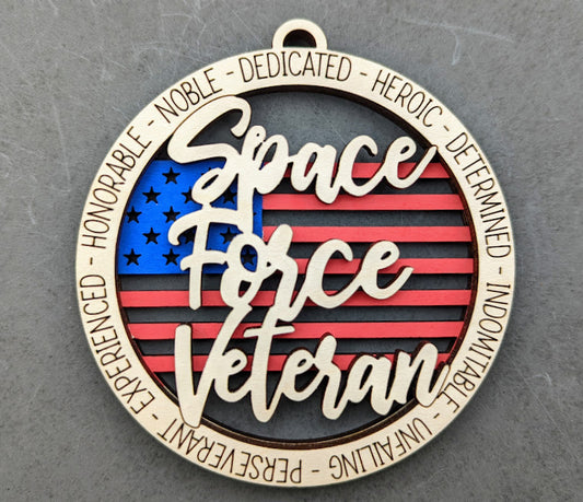 Space Force veteran ornament/car charm digital file