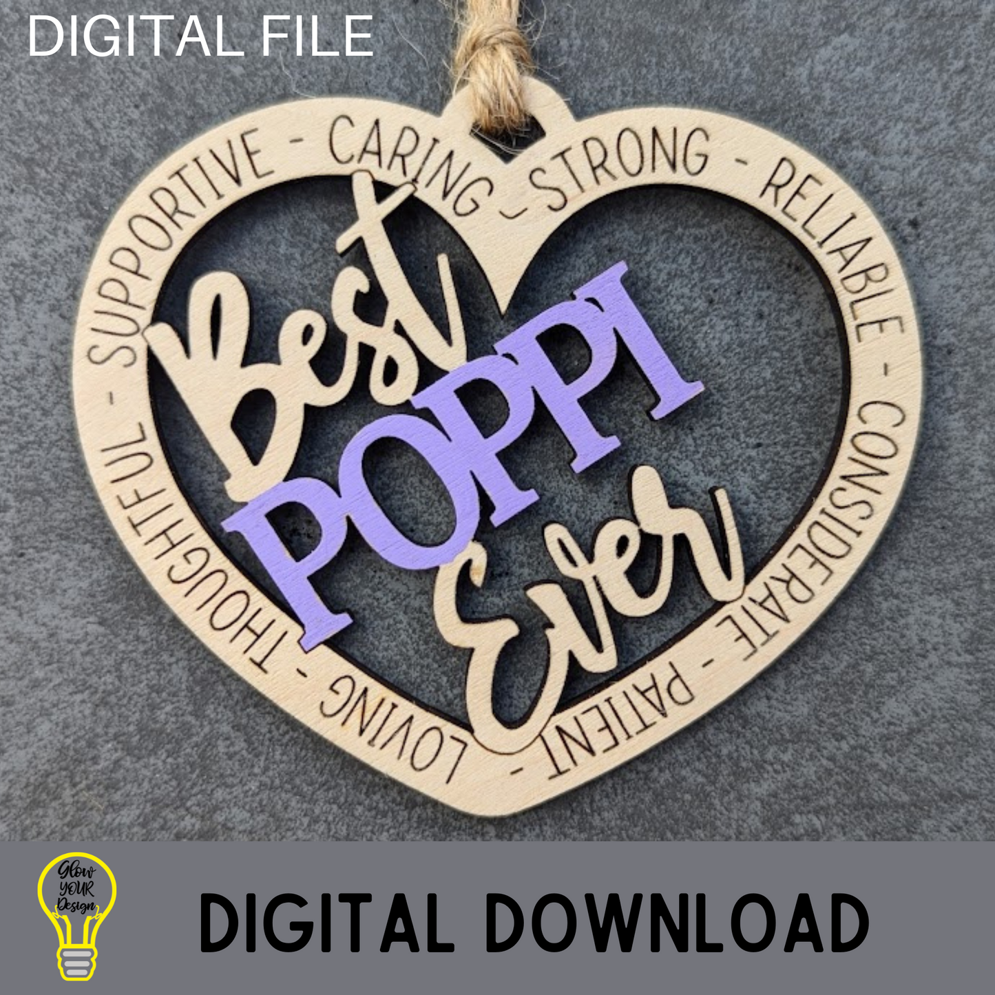 Best Poppi Ever SVG - Grandparent ornament gift