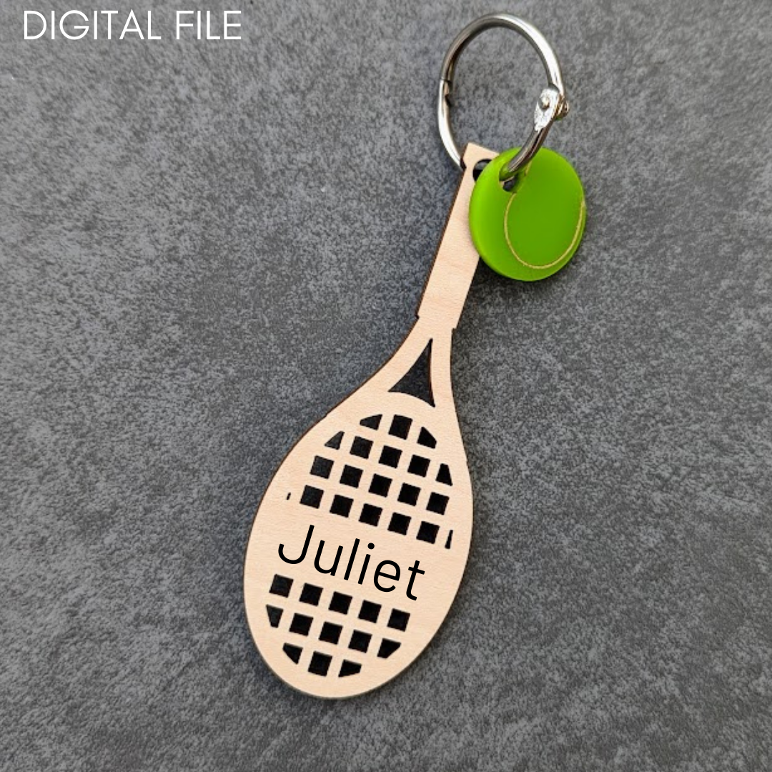 Tennis Duffel Bag Tag SVG