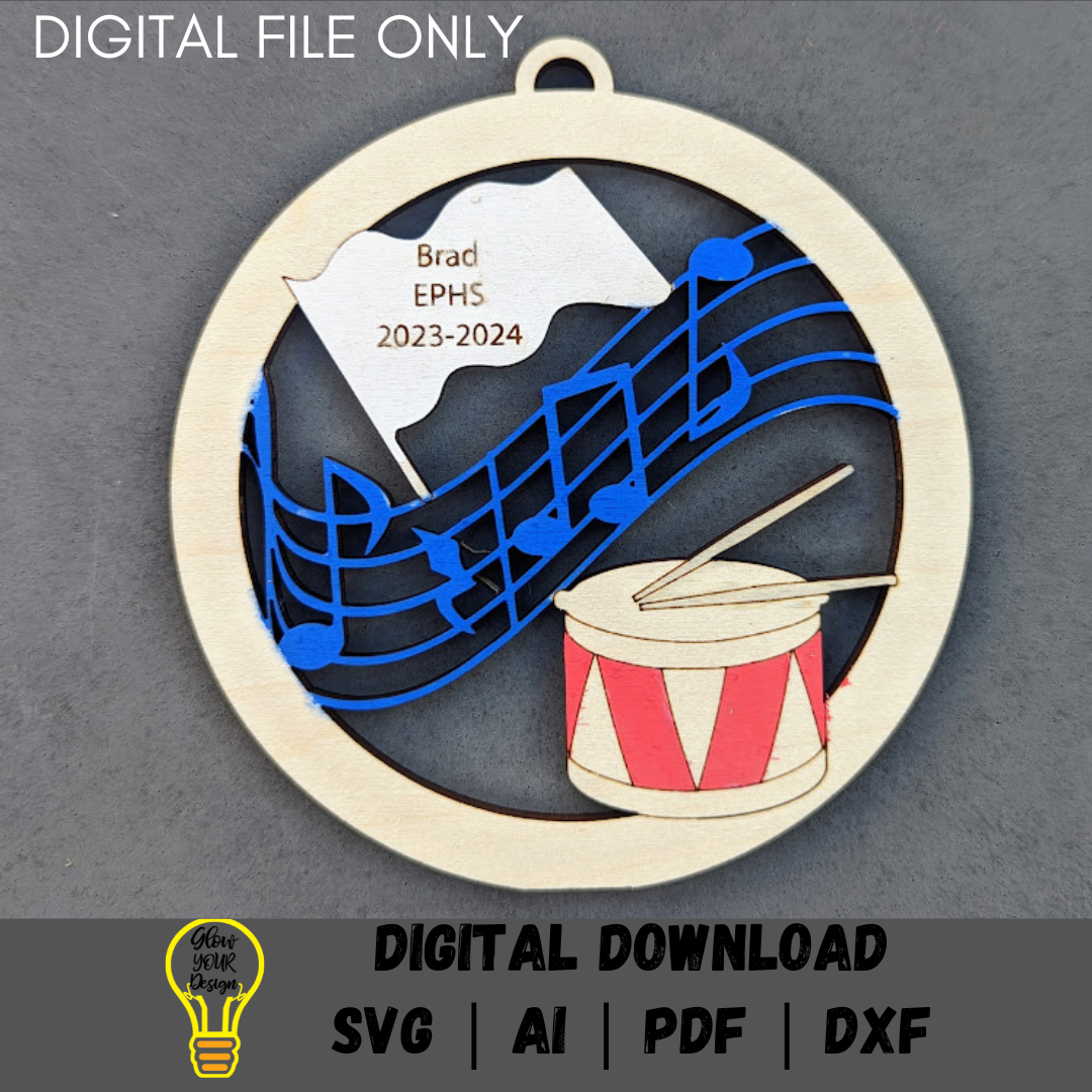 Drums instrument svg - Marching band digital file