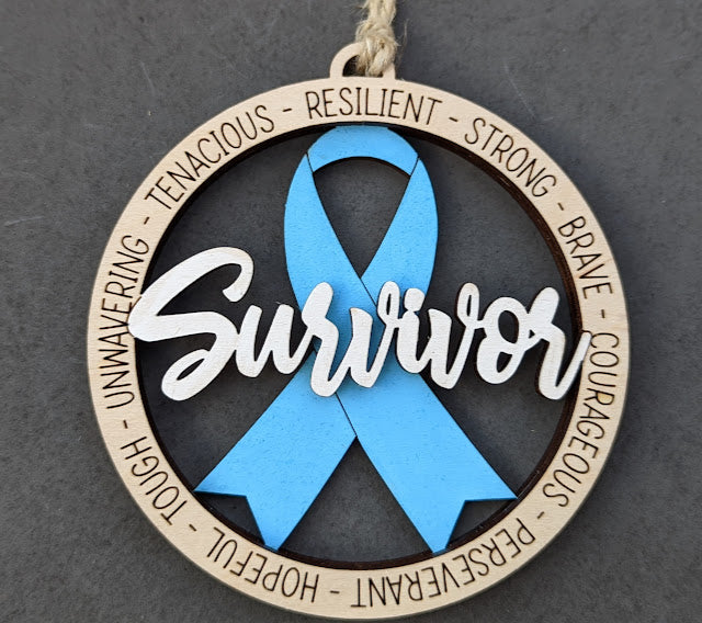 Cancer Awareness svg, Wall Hanging or Ornament Digital File, Cancer survivor gift digital file, Cut &score laser cut file made for glowforge