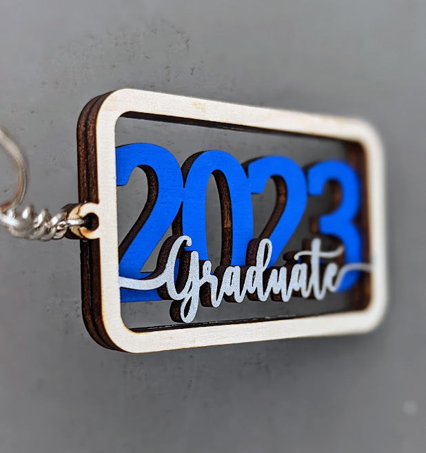 2023 Graduate svg,  Grad keychain Digital File, Graduation gift svg, Ornament svg, Gift for 2023 Senior, Digital Download for Glowforge