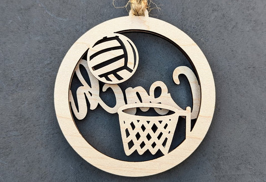 Netball svg - Gift for Netball Coach - Ornament or Car charm svg - Can be customized with name or message - laser cut file tested on Glowforge