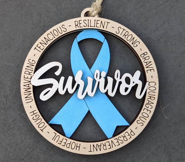 Cancer Awareness svg, Wall Hanging or Ornament Digital File, Cancer survivor gift digital file, Cut &score laser cut file made for glowforge