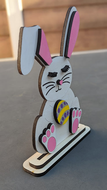 Easter DIY kit svg, Bunny Rabbit craft kit svg, Easter kids paint or craft party DIGITAL FILE, Glowforge digital download, Laser cut file