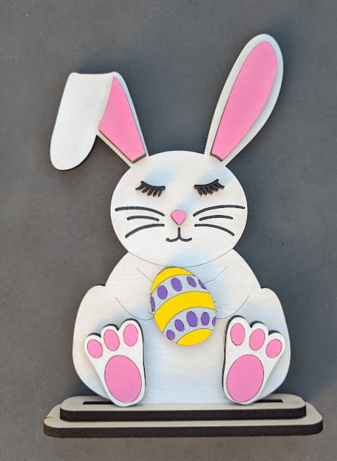 Easter DIY kit svg, Bunny Rabbit craft kit svg, Easter kids paint or craft party DIGITAL FILE, Glowforge digital download, Laser cut file