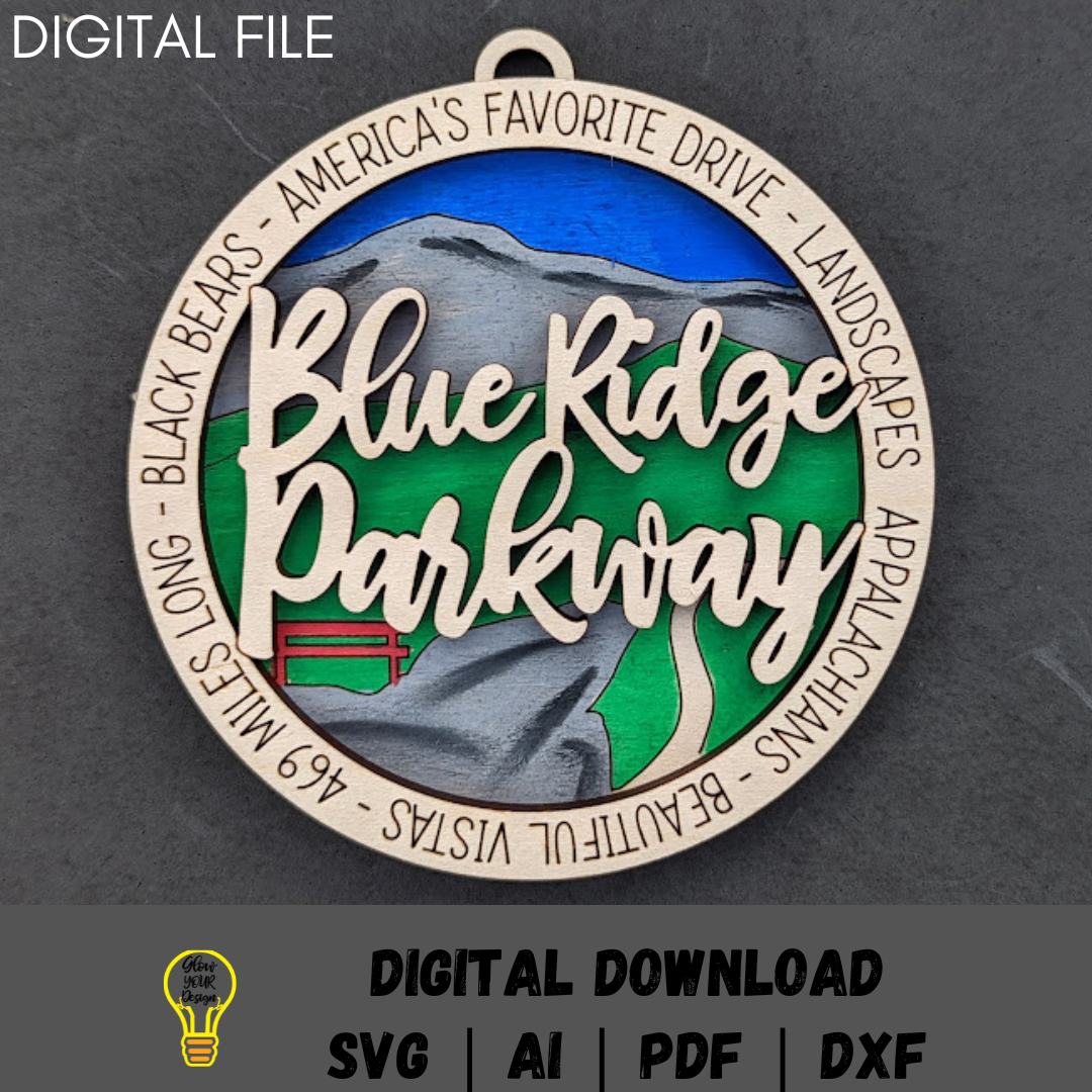 National Parks svg bundle set 2, Set of 7 multi-layered wall hanging & ornament digital files, including Rocky Mountain, Redwood, Sequoia, Blue Ridge Parkway, Death Valley, Shenandoah, and Haleakala National Parks