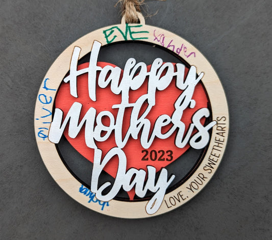 Floral Family Keychain Bundle for Glowforge or Laser Cutter SVG File  Keychains for Mom Gift Grandma With Flowers Wood Keychain Mother's Day 