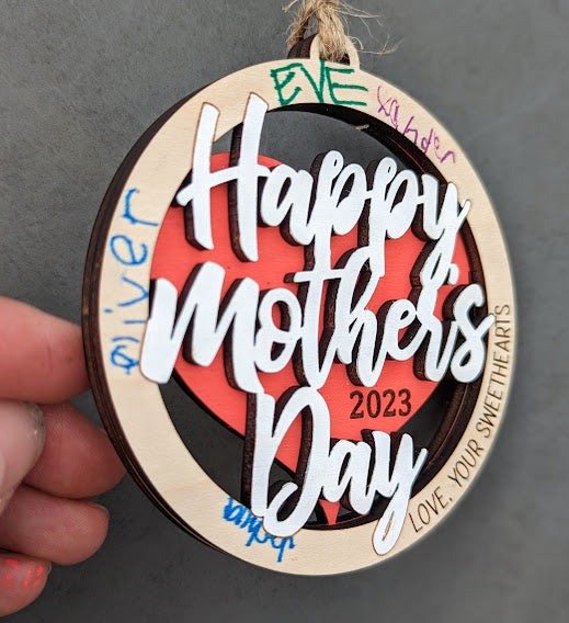 Mother's day svg, Magnet car charm gift for Mom, 2023 keepsake DIGITAL FILE, Happy Mother's Day svg, Laser cut file designed for Glowforge